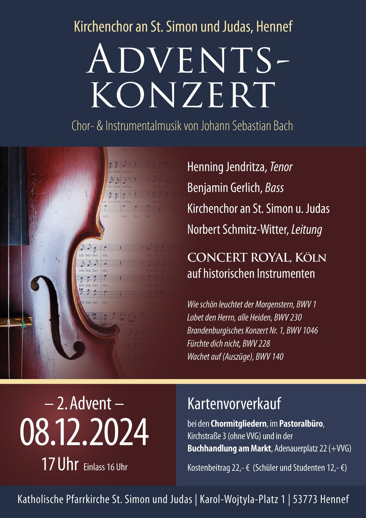 2024-12-08 Plakat_Konzert Kirchenchor SuJ (c) Kirchenchor an St. Simon und Judas